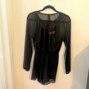 Reverse Black Short Romper